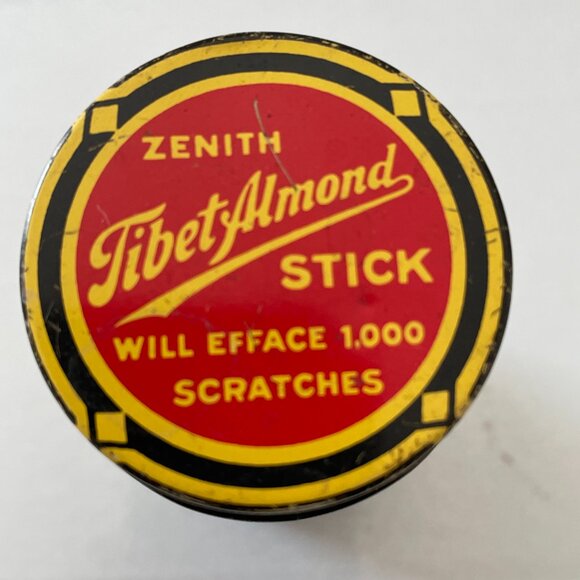 Zenith Tibet Almond Stick Tin with Unused Stick Circa 1950 - Picture 6 of 8